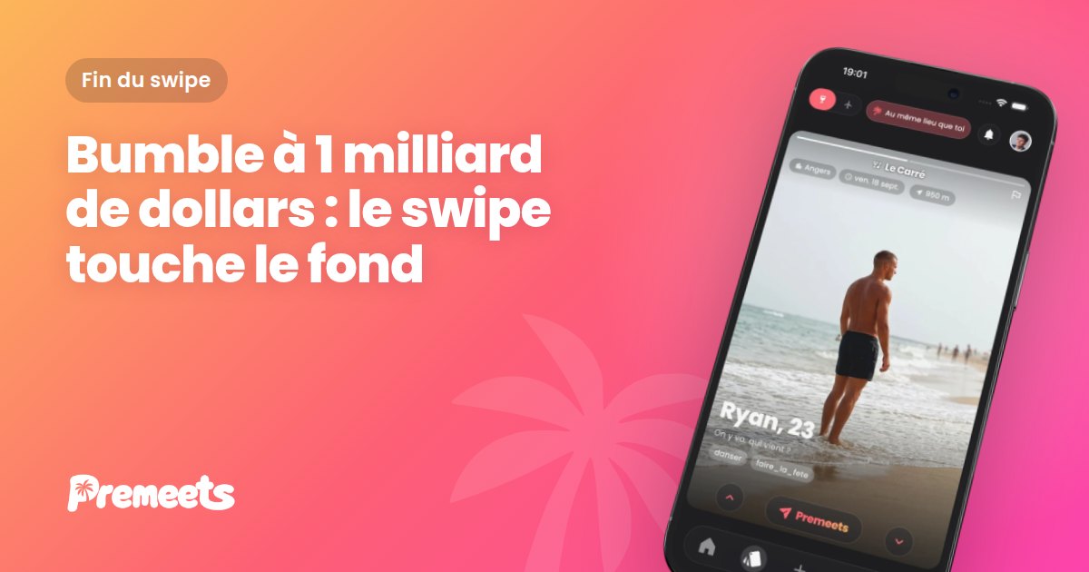 Illustration montrant le titre de l'article sur le dégradé Premeets, avec l'application Premeets affichée sur un smartphone.