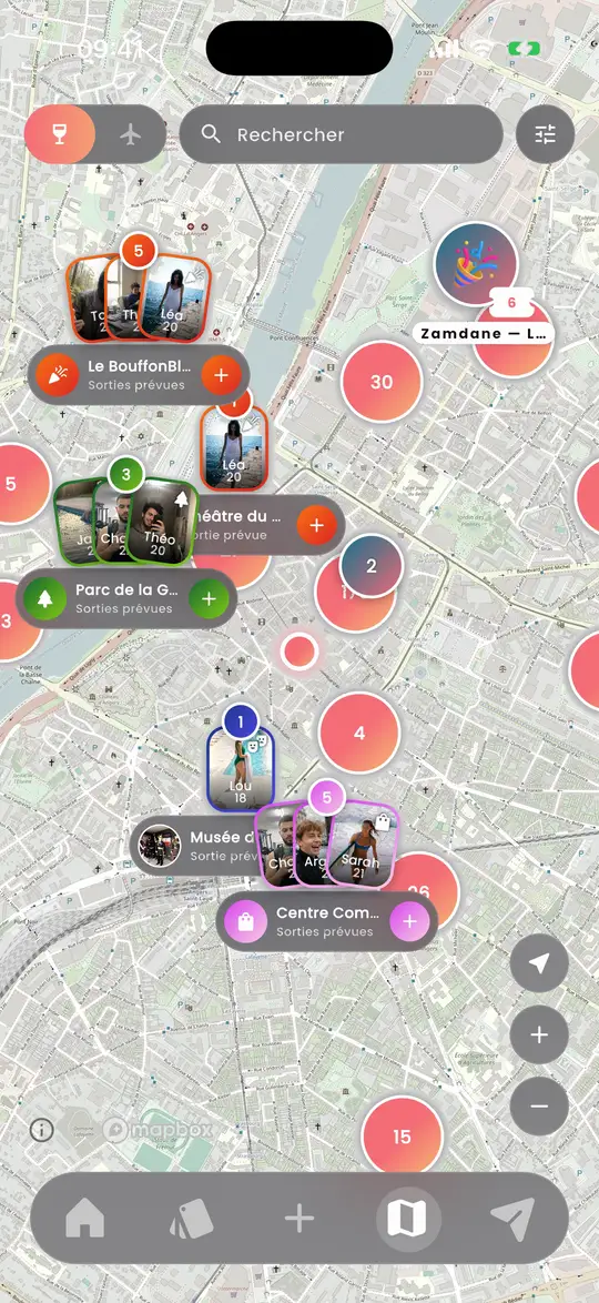 The outings map